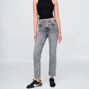 GAP Women's Vintage Slim High Rise  Black and Gray Straight Leg Jeans